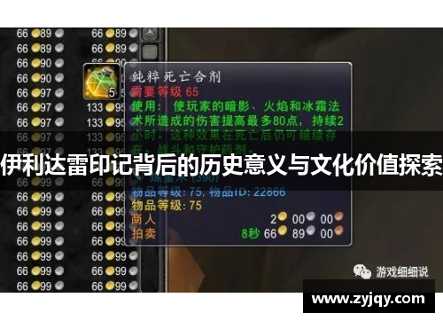 伊利达雷印记背后的历史意义与文化价值探索